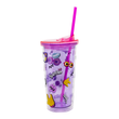 600ML Double Layer Straw Cup - Mihi Mana Cup Purple - MISTHY